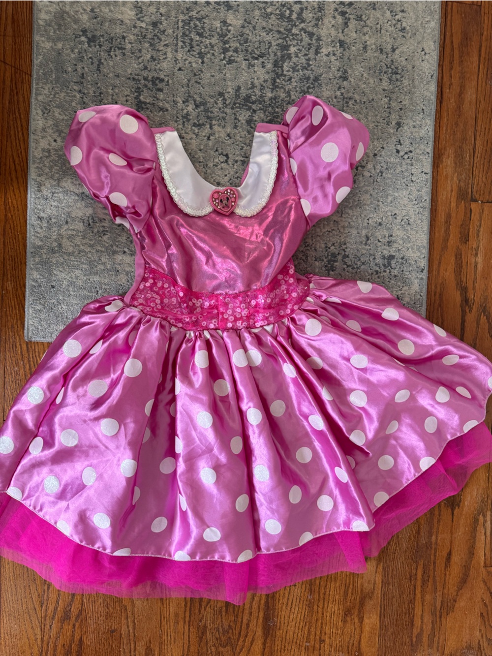Disney Pink and White Polka Dot Tulle Party Dress
